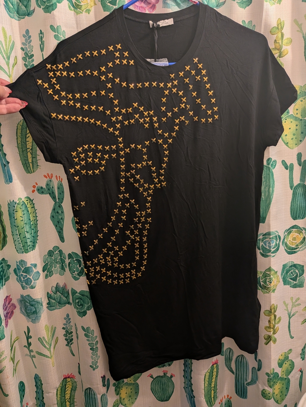 Versace Collection Black Designer Tee with Subtle Label Detail XXXXX DESIGN